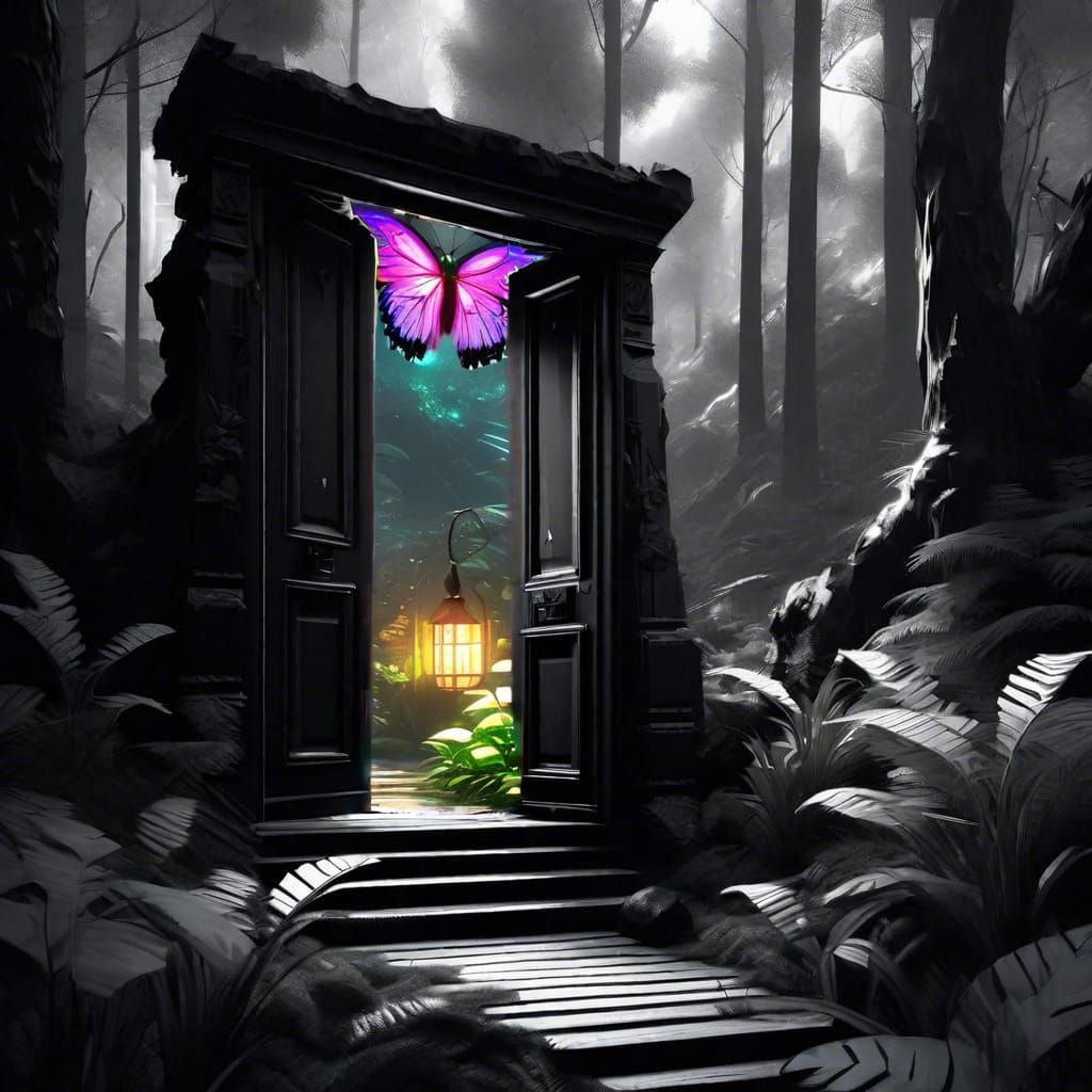 Magical Blooming World of Butterflies in Vivid Colors