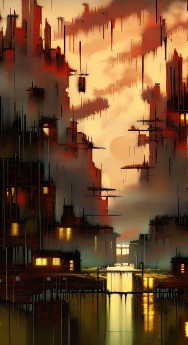 16k resolution, post-impressionist style of Disco Elysium. D...