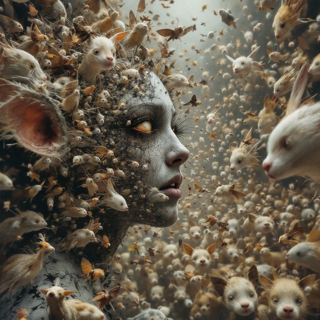 Guernica Figures and Creatures in Hyperreal Photo