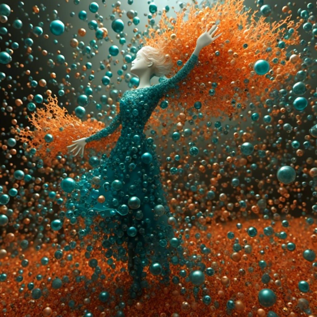 Ethereal Spheres Floating on Autumn Wind