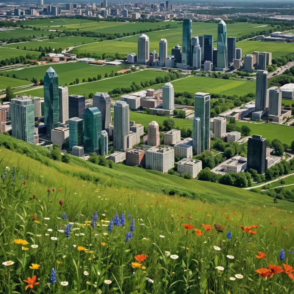 Urban Meadows Meet Modern Architecture in HDR