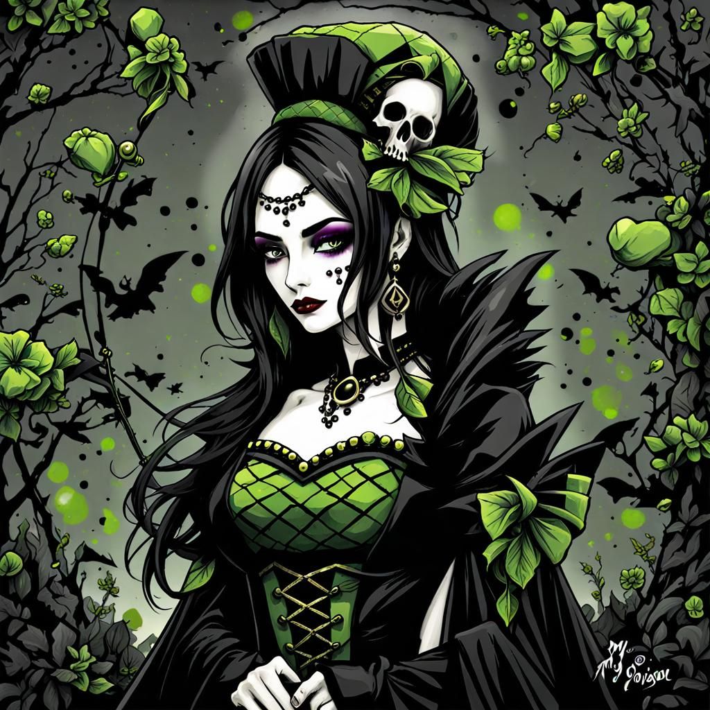 Poison Girl Digital Portrait