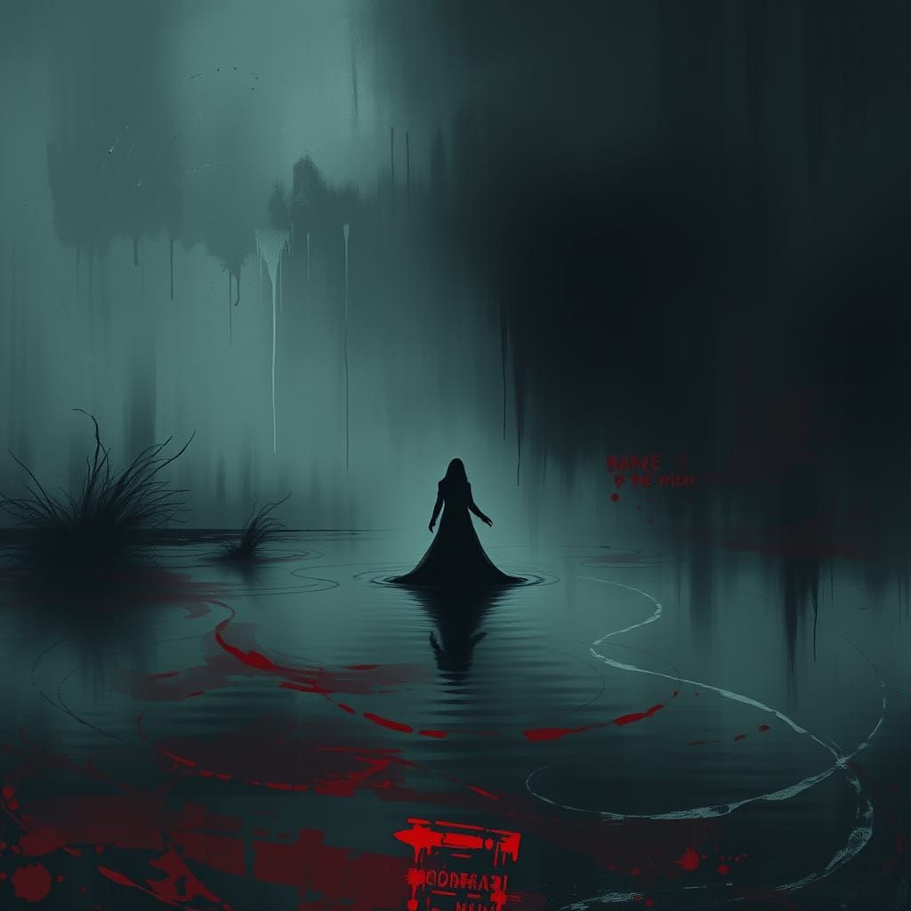 Shrouded Figure Lost in Turbulent Dance