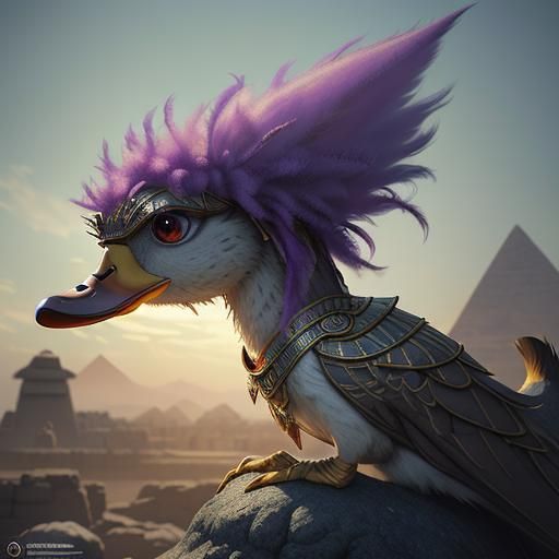Grape Duck Mummy Pharaoh in Anime 3D