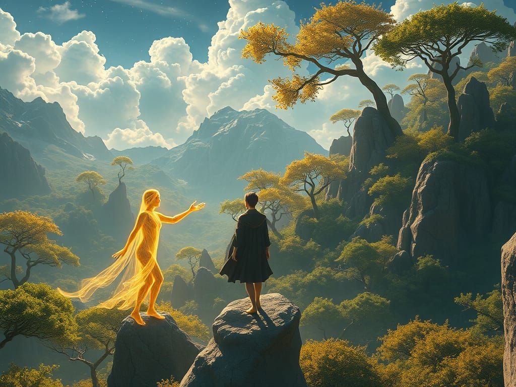 Etheria's Landscape Sings: A 3D Anime Art Panorama