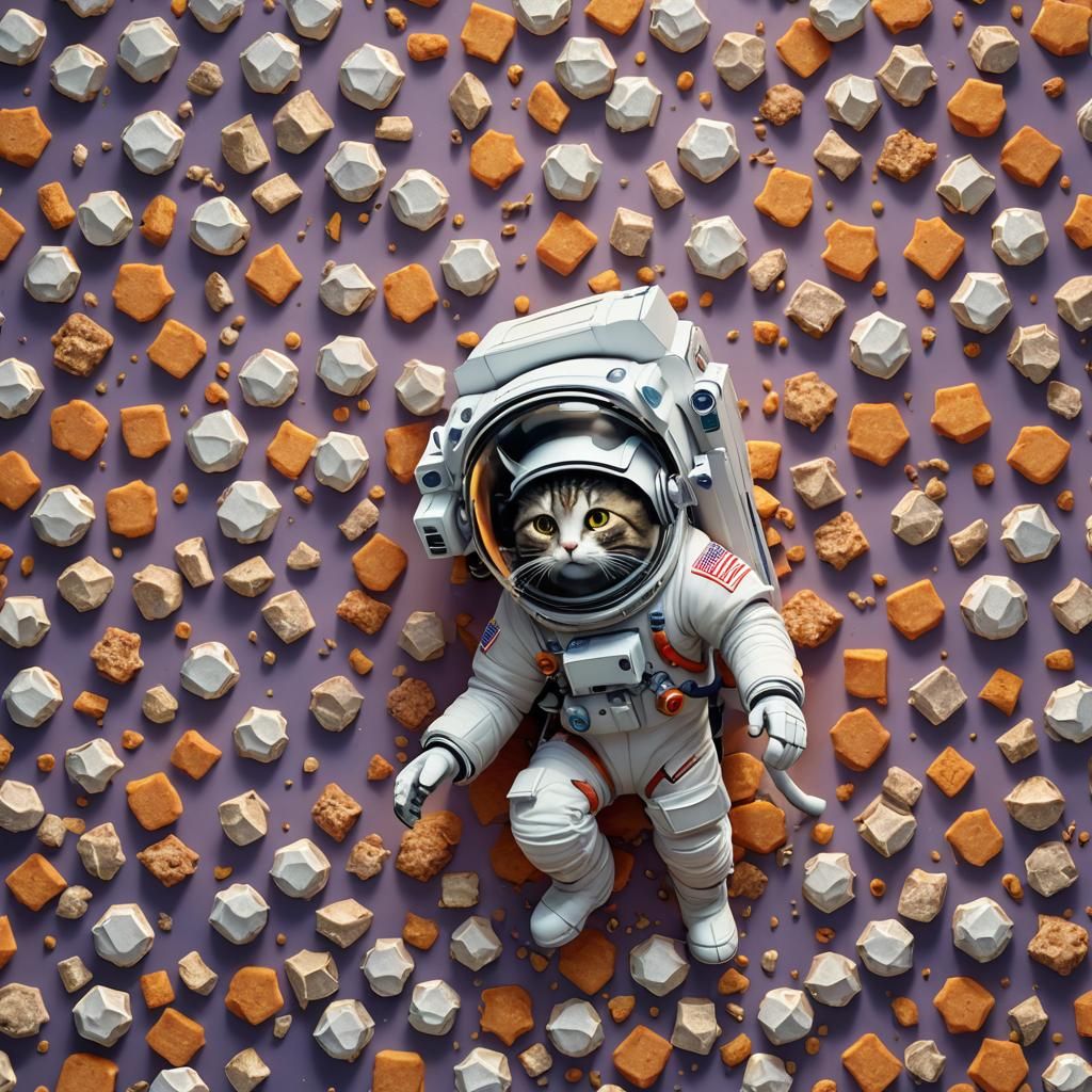Astronaut Cat Seeks Food: Pixar-Style 3D Animation