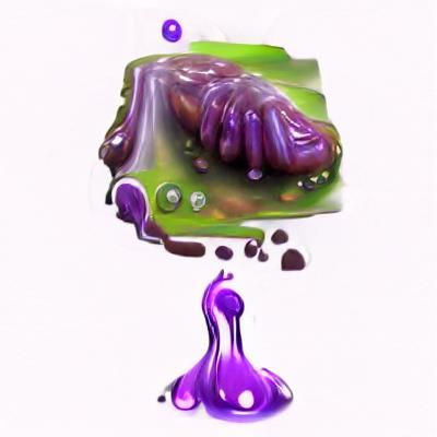 Vibrant Purple Goo: Shiny, Sticky, and Slimy