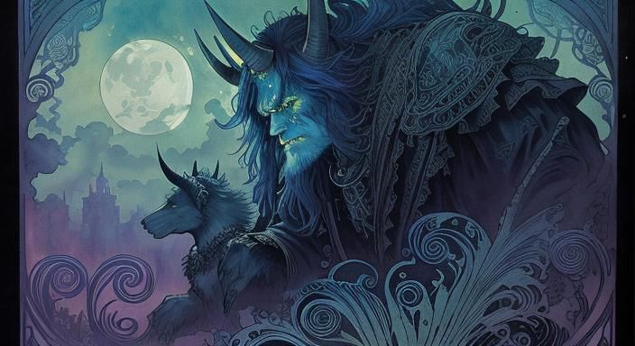 Fantasy Creatures Play Tag: Ink-Painting Anime Style