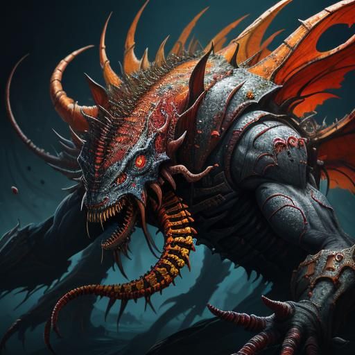 Hyperrealistic Parasite Consumes Host: Splash Art