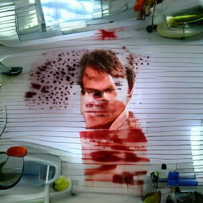 Dexter Morgan Covered in Blood