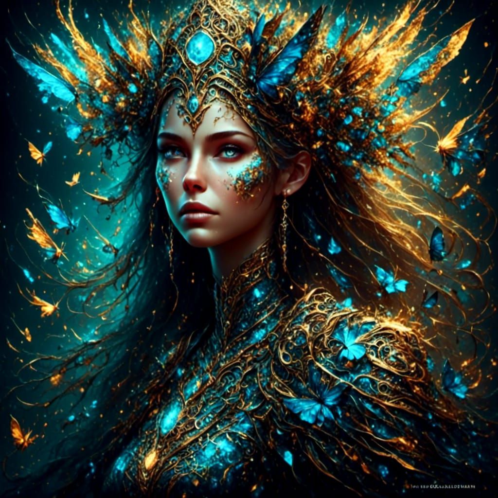 Hyperrealistic Spiritual Warrior Radiating Joy