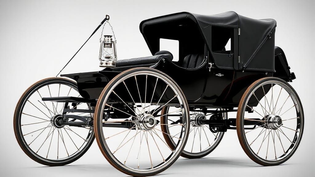 Luxury Amish Buggy in Chrome Finish