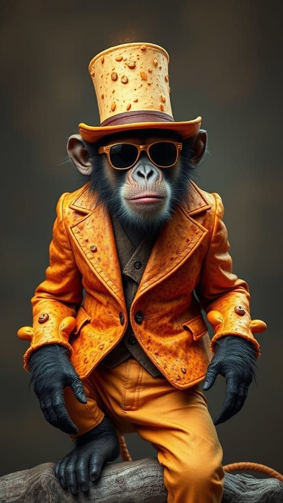 Fancy Monkey in Taco Jacket