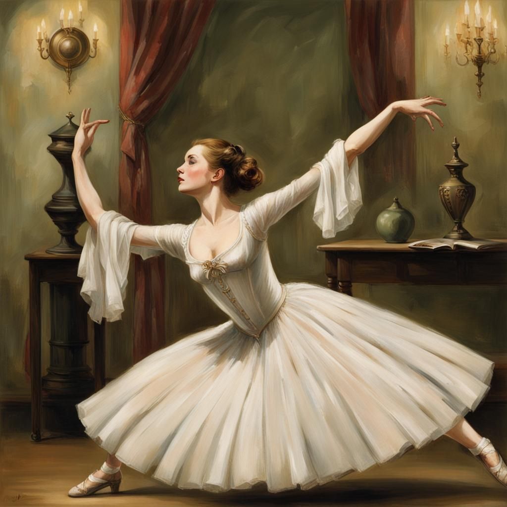 Lady Grimli's Dance: A Storybook Illustration