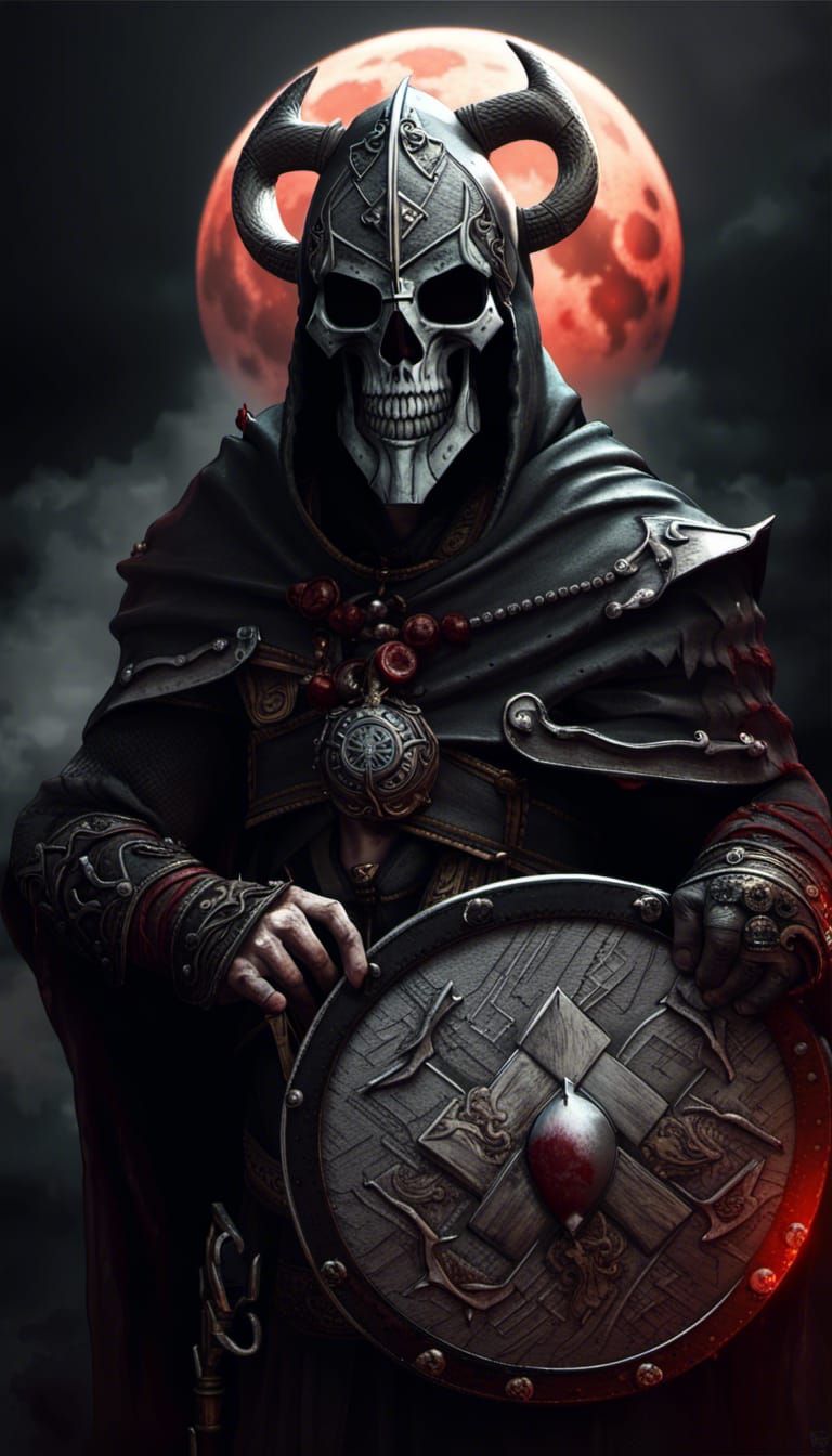Viking Grim Reaper in Dark Fantasy Style