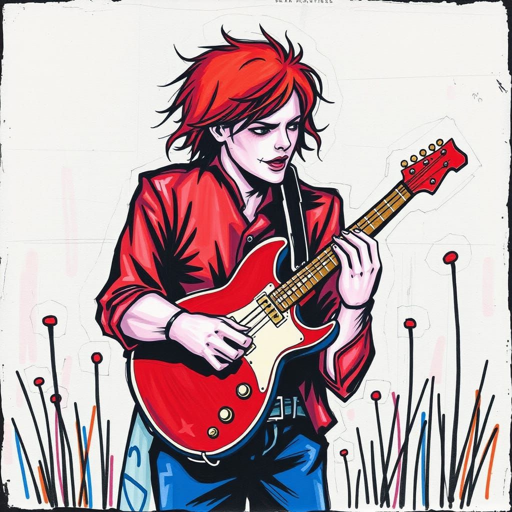 Abstract American Flag in Red, White, and Blue