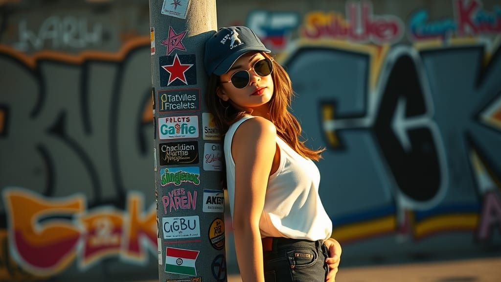 Street Style Portrait in Cinematic Bleach Bypass Film Style