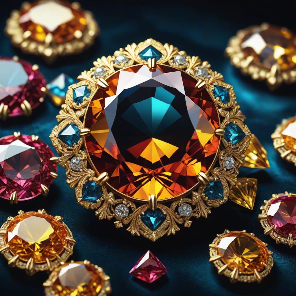 Glimmering Gems on Velvet in Macro Photography