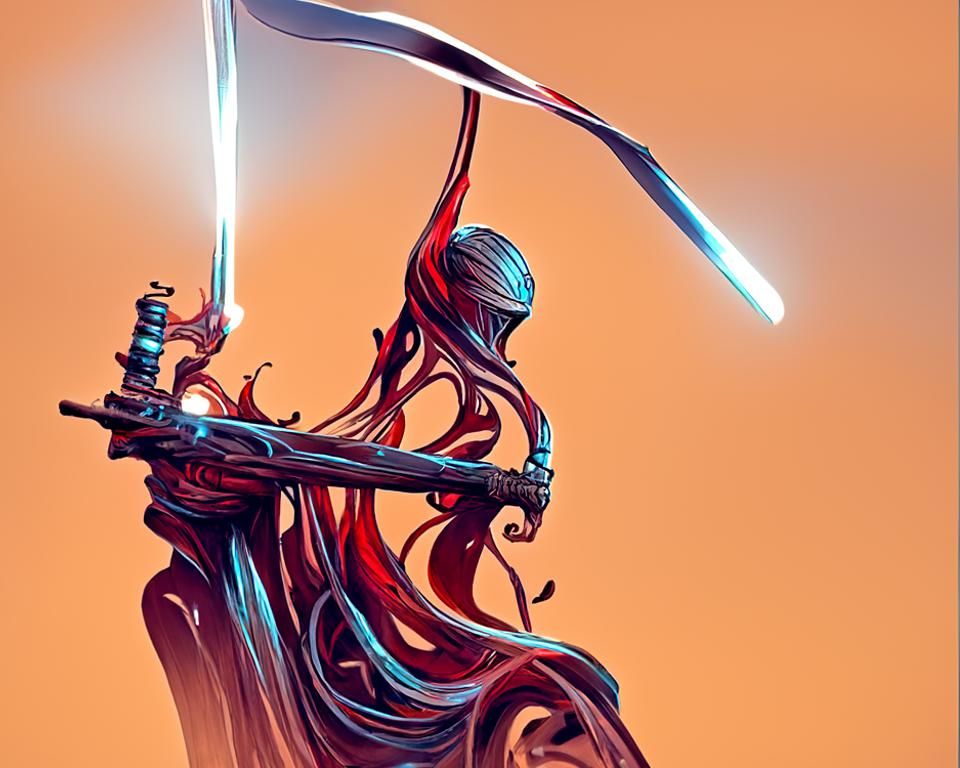Living Sword Digital Art in Illustrative Style