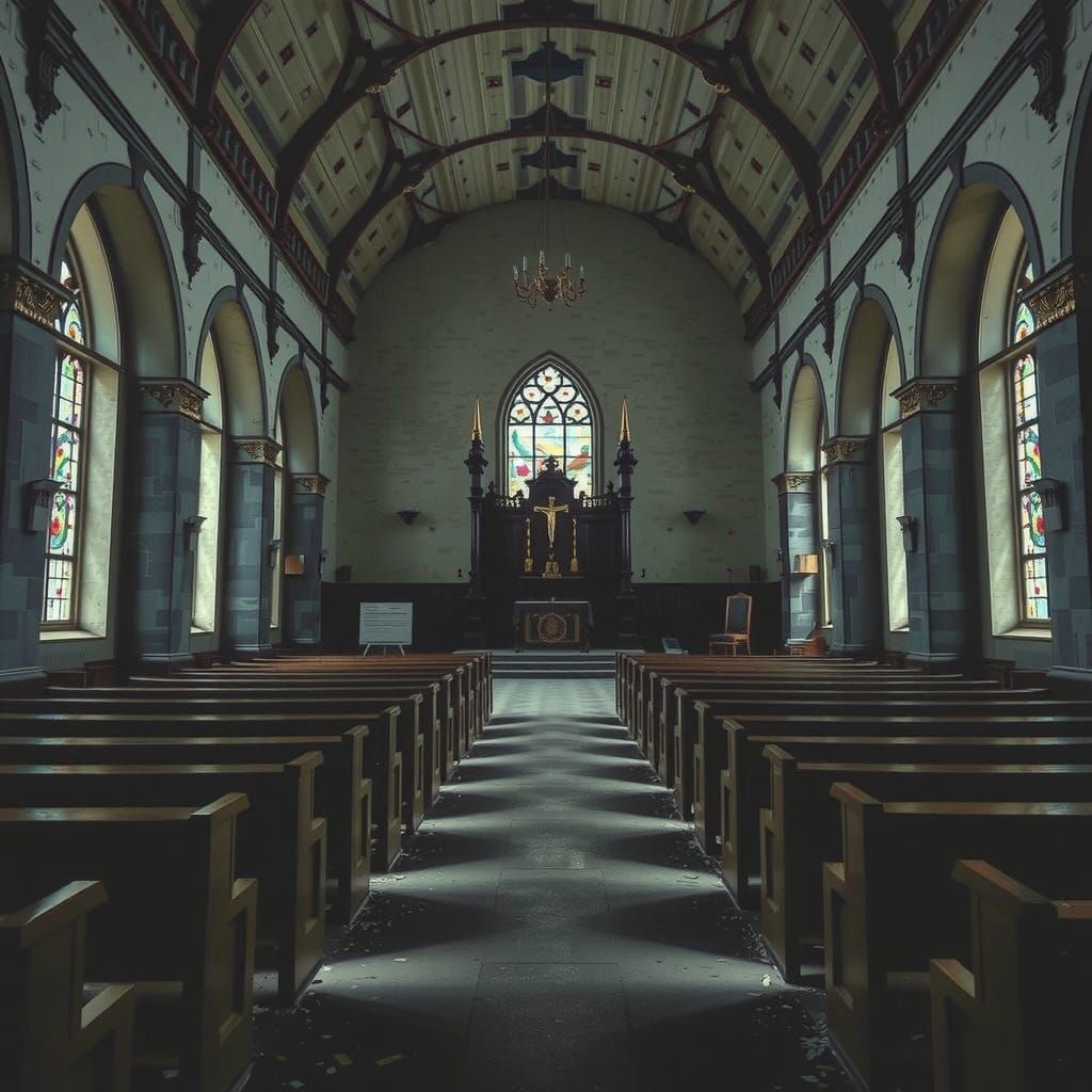 Ethereal Presence in an Abandoned Church