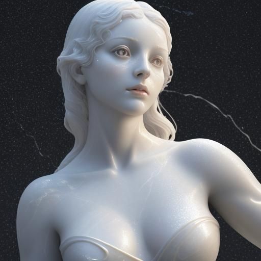 Cute Marble Woman in Realistic 4K Photography