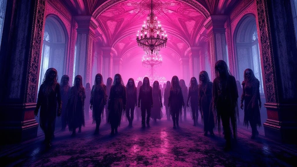 Zombie Prom Night in Eerie Neon Light
