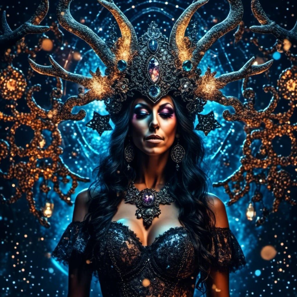 Luminescent Witch Zombie Under Extreme Constellations