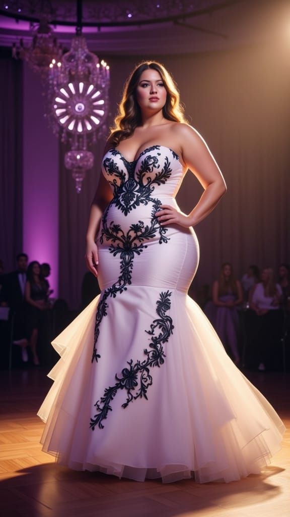 Ethereal Wedding Gown Portrait in Regal Purple Glow