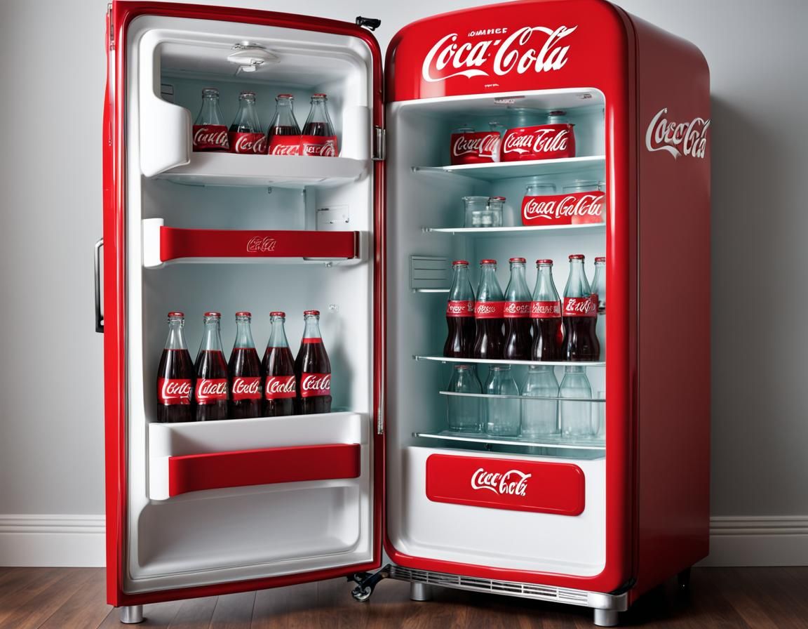Vintage Coca-Cola American Fridge in Classic Style