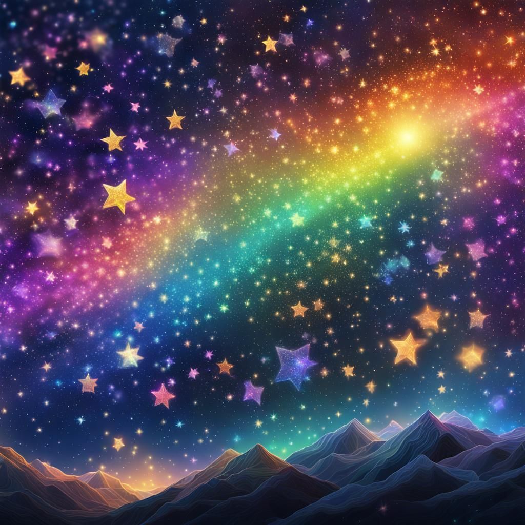 Rainbow Starry Night #1