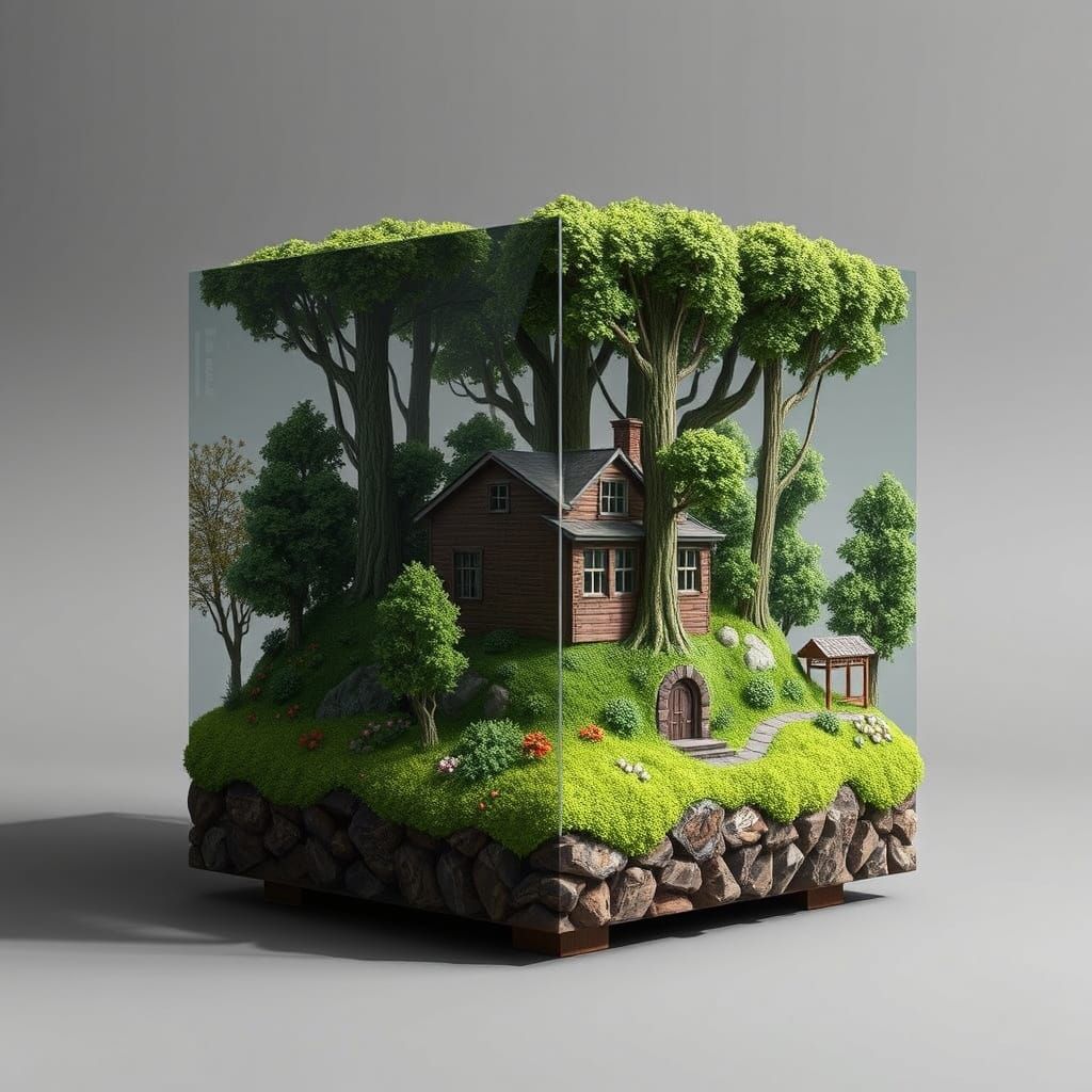 Nature Terabyte Cube in Ashcan School Style