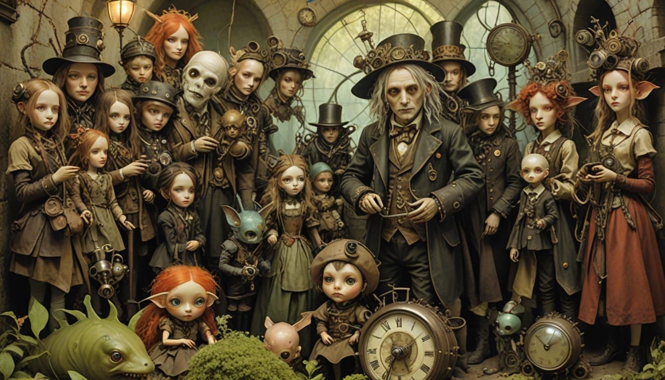 Steampunk Fairy Dolls in a Surreal Asylum