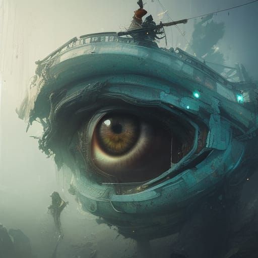 Intricate Eye of Defeat in Fantasy Art Style