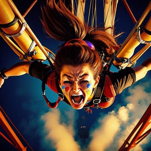 Bungee Jumper's Scream: A Moment of Terror