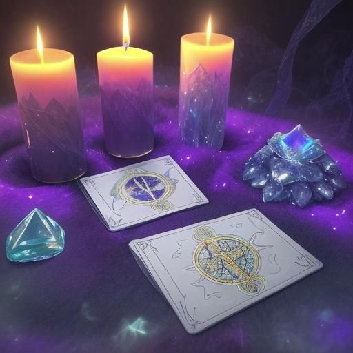 Ethereal Tarot Card Reading with Crystals and Candles