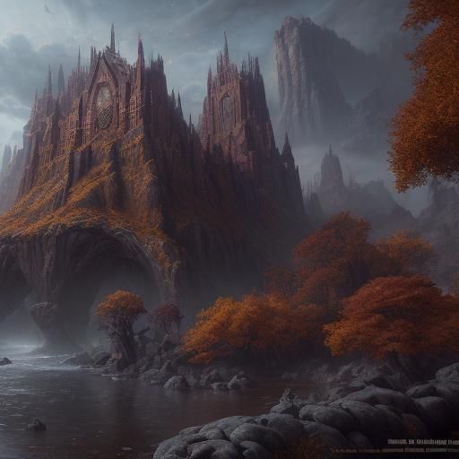Fantastical October Scene in Detailed Matte Painting