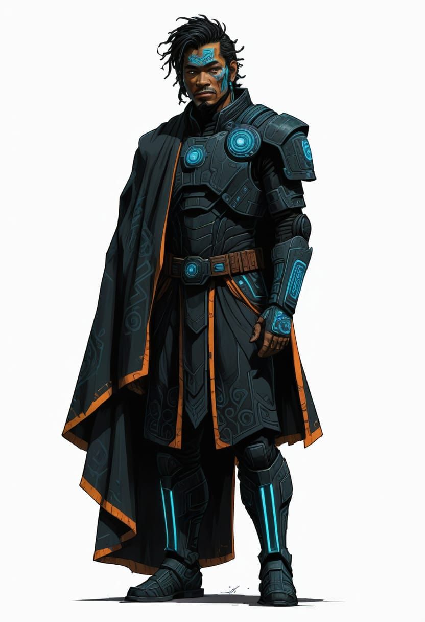 Mayan Warrior General in Sci-Fi Power Armor