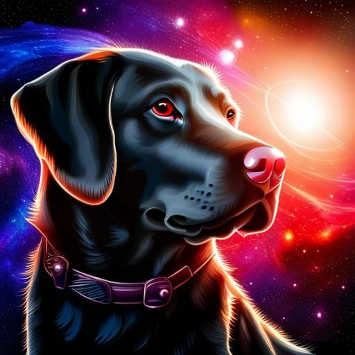 Cosmic black labrador