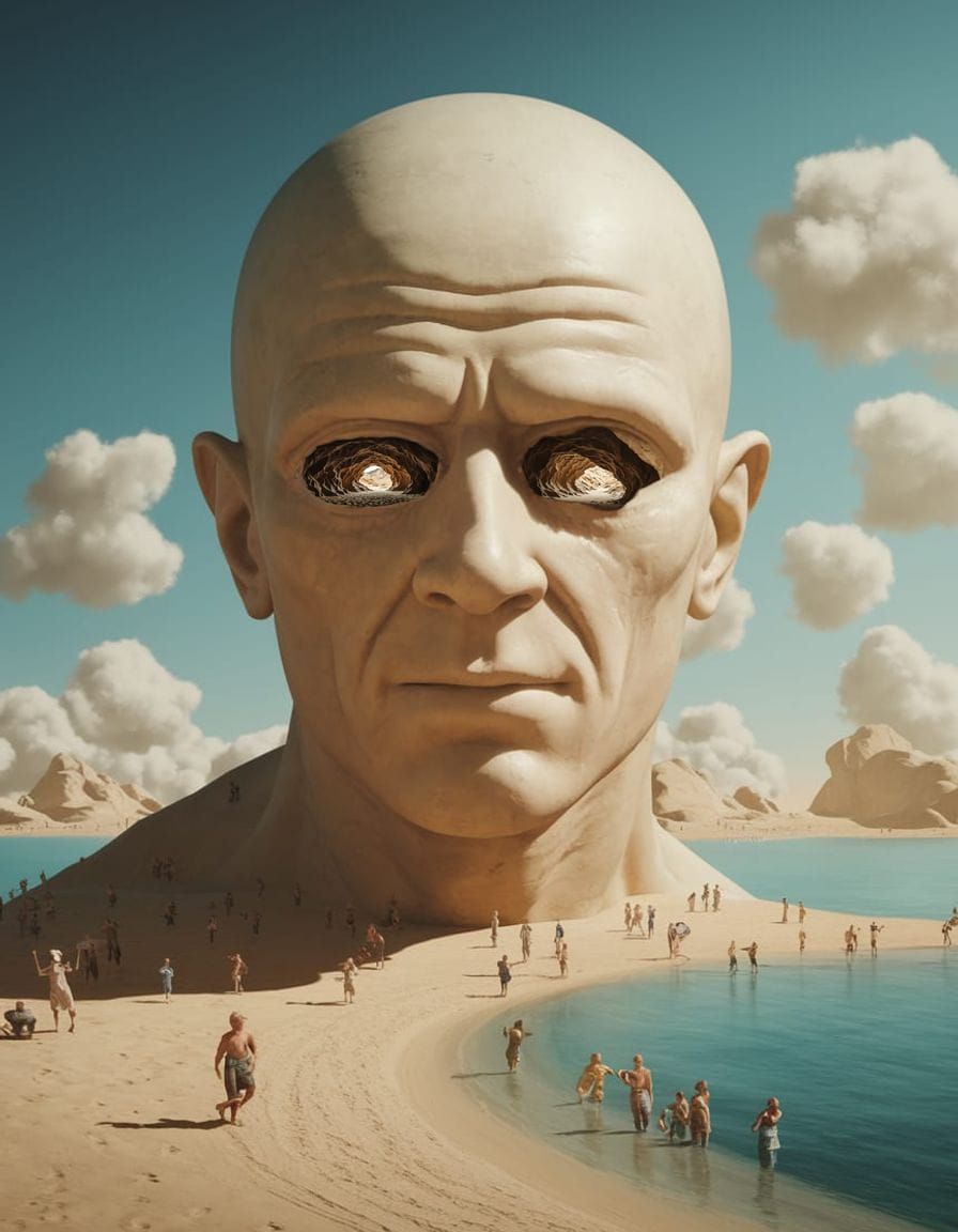 Surreal Desert Cave Revealed in Muted Colors