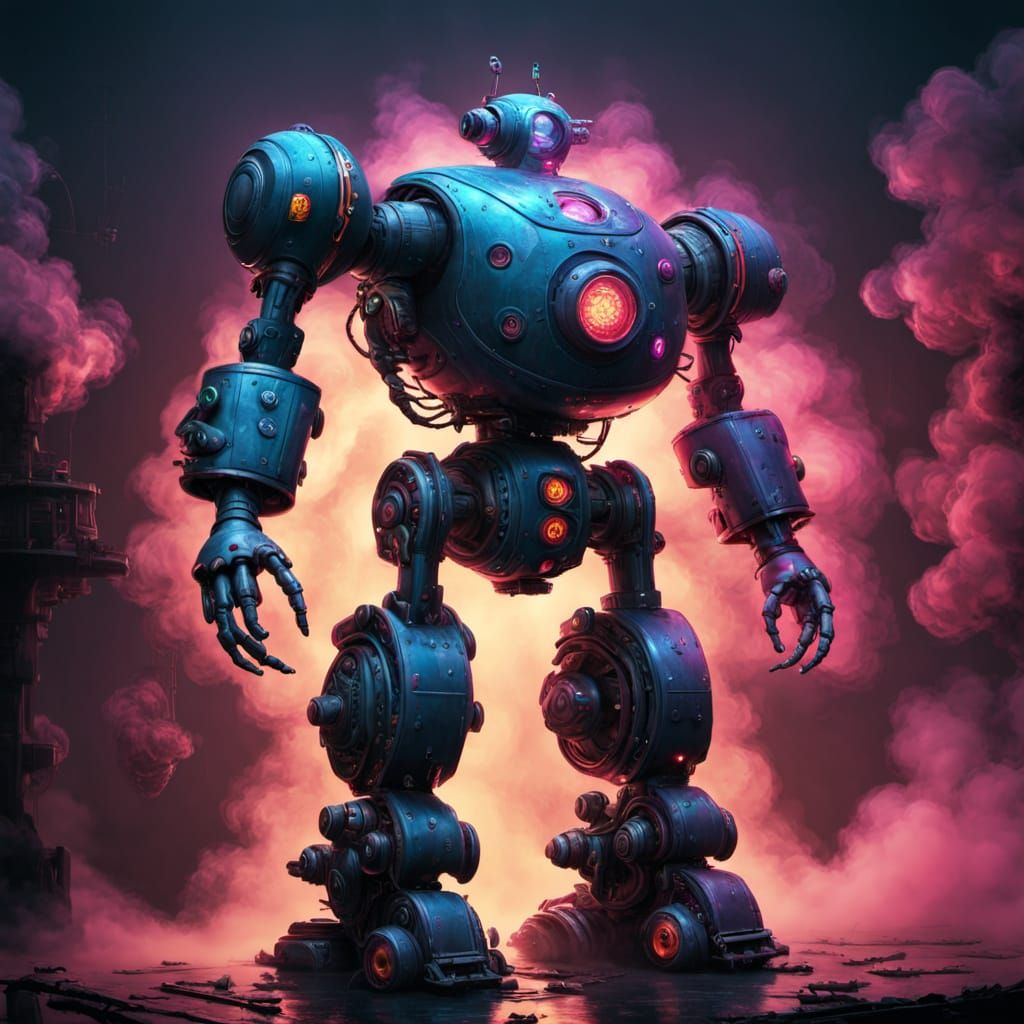 medulla oblongata, MOTOR ROBOT, STEAM world, eerie dark and ...