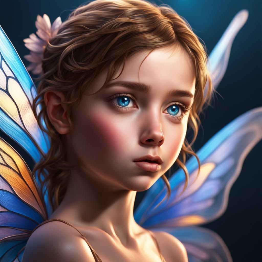 Detailed Portrait of a Young Trainee Fairy