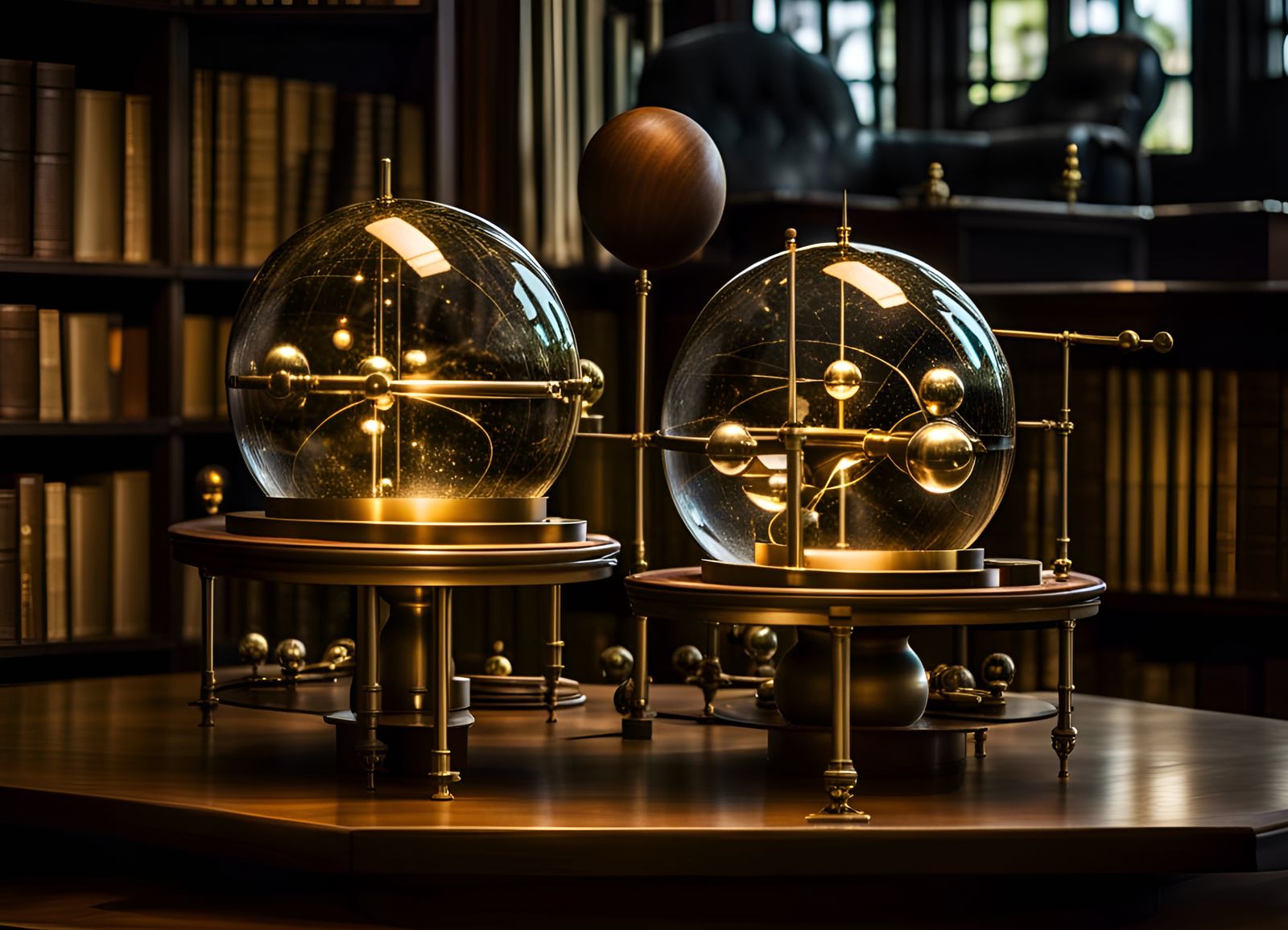 Glass Sphere Orrery in Alchemist's Library