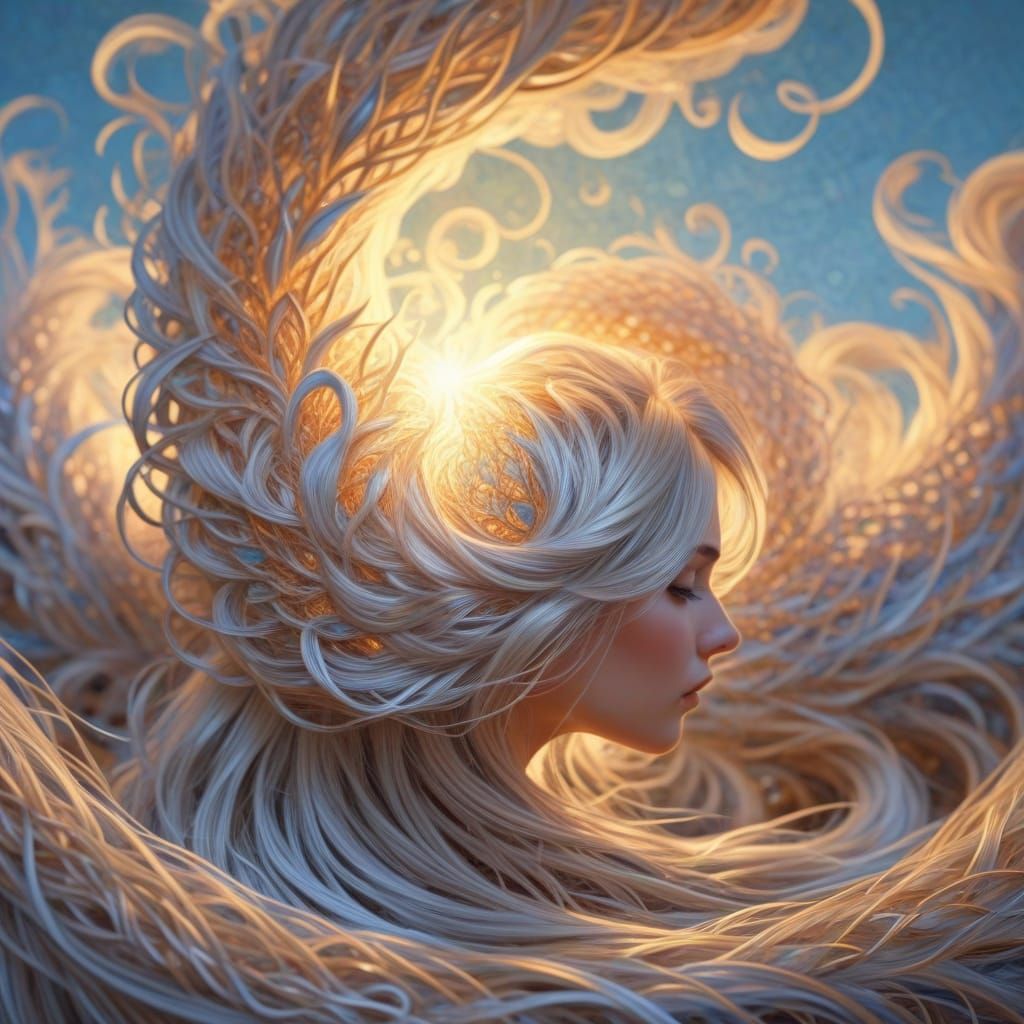 Fractured Celtic Beauty in Photorealistic Hyper-Realism