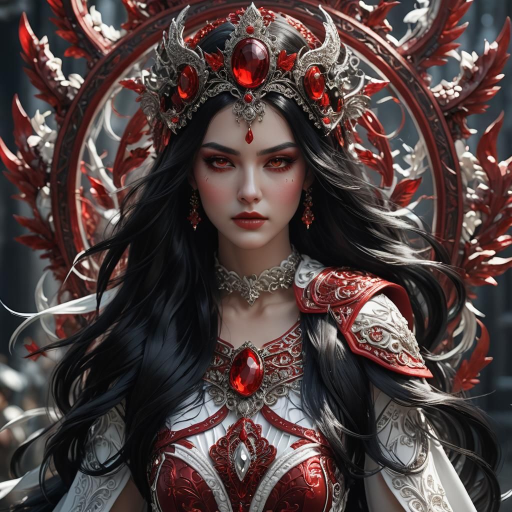 Goddess Portrait with Glass Dress in Fantasy Art