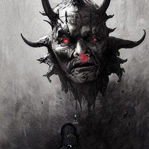 Horrific Devil in Gustave Doré Style