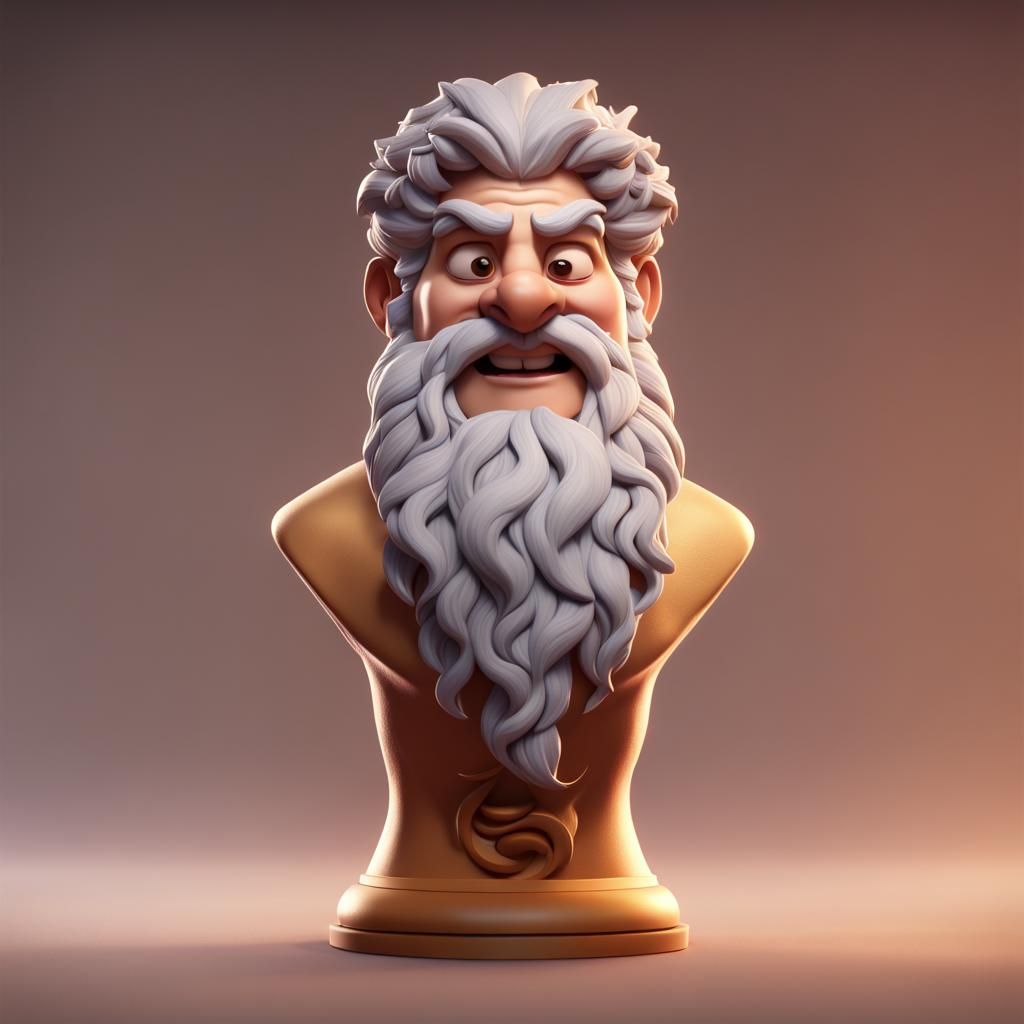 Zeus in Pixar-Style 3D Digital Art