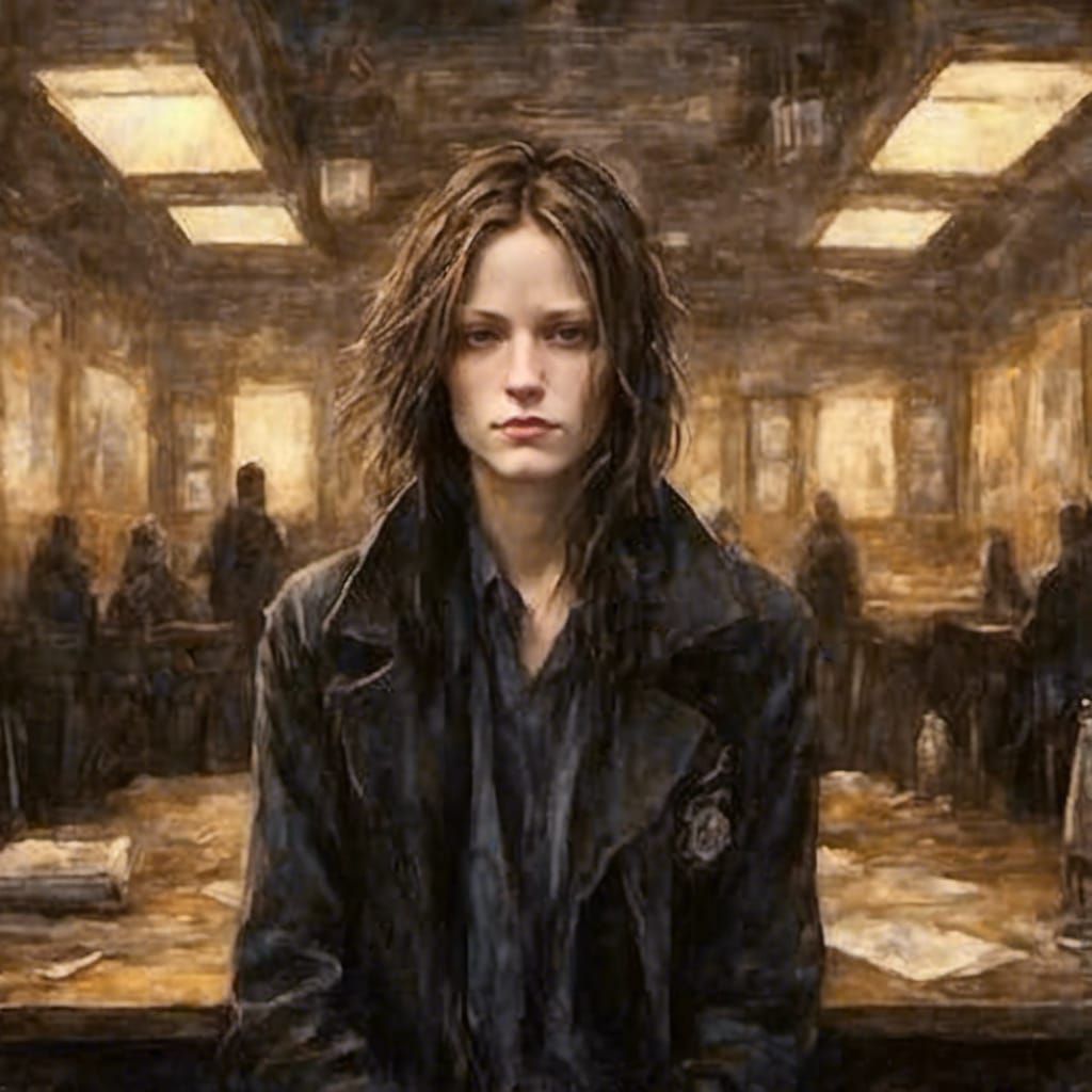 Vibrant Anime Portrait Inside a TARDIS