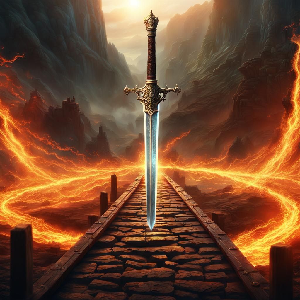 Epic Flaming Sword with Fire Trail