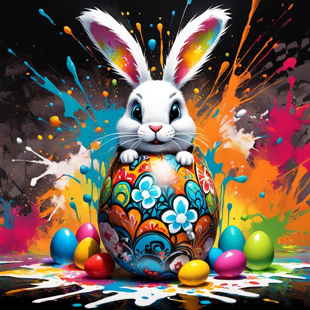 Vibrant Street Art Easter Eggs