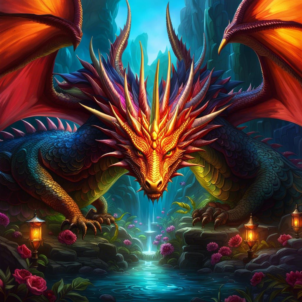 Fantasy Art Dragon Twin